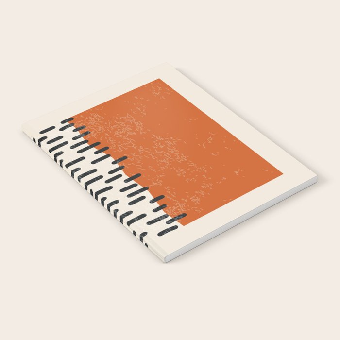 Mid Century Modern Minimalist Rothko Inspired Color Field Red Rain With Lines Geometric Style Notebook Gallery Image 2