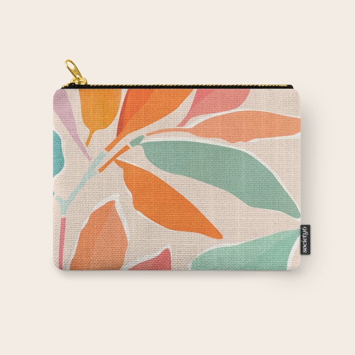 Rainbow Forest - Abstract Tree Painting Carry All Pouch Gallery Image 1