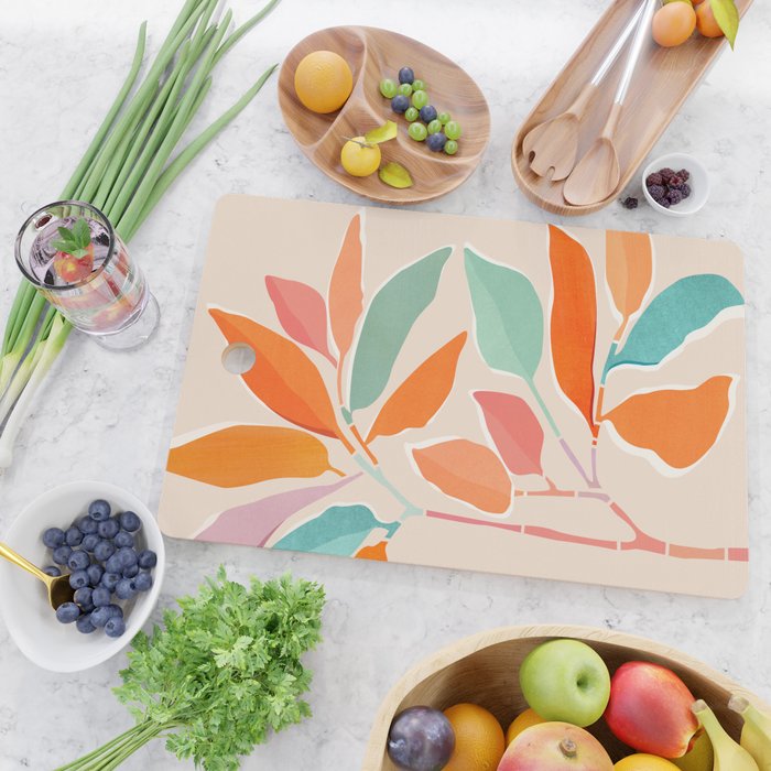 Rainbow Forest - Abstract Tree Painting Cutting Board Gallery Image 2