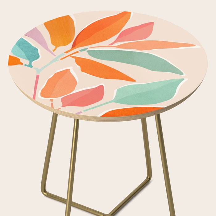 Rainbow Forest - Abstract Tree Painting Side Table Gallery Image 2