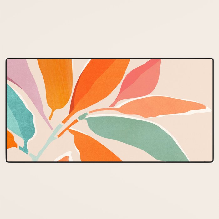 Rainbow Forest - Abstract Tree Painting Desk Mat Gallery Image 3