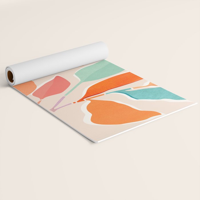 Rainbow Forest - Abstract Tree Painting Yoga Mat Gallery Image 2
