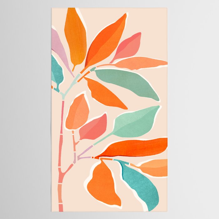 Rainbow Forest - Abstract Tree Painting Tablecloth Gallery Image 2