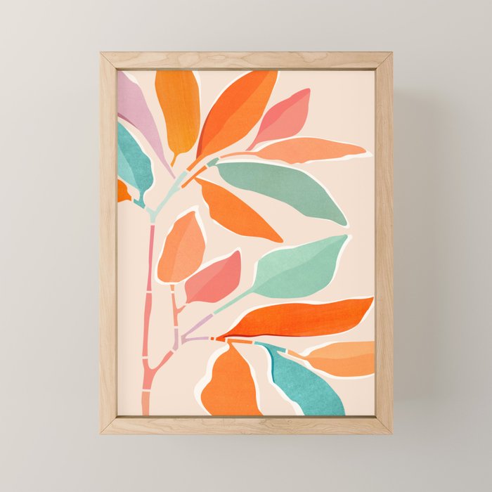Rainbow Forest - Abstract Tree Painting Mini Art Print Gallery Image 1