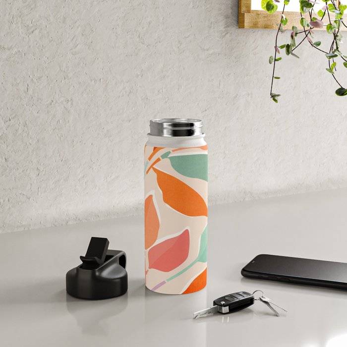 Rainbow Forest - Abstract Tree Painting Water Bottle Gallery Image 4
