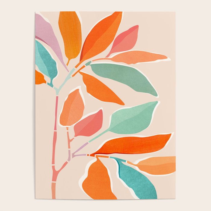 Rainbow Forest - Abstract Tree Painting Poster Gallery Image 4