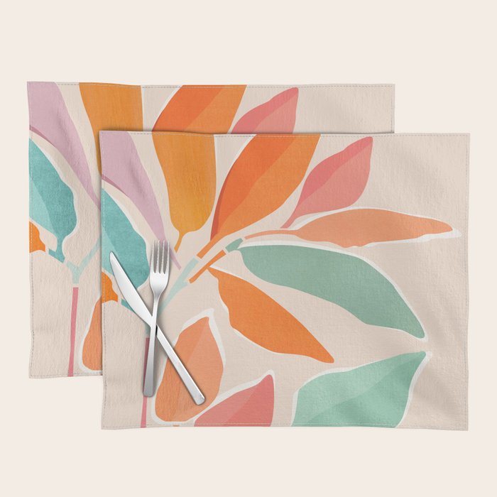 Rainbow Forest - Abstract Tree Painting Placemat Gallery Image 1