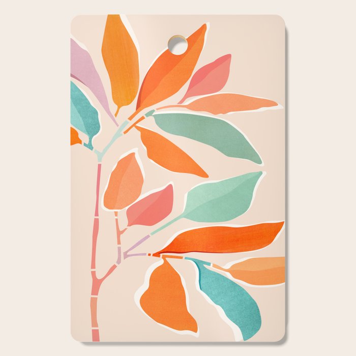 Rainbow Forest - Abstract Tree Painting Cutting Board Gallery Image 1