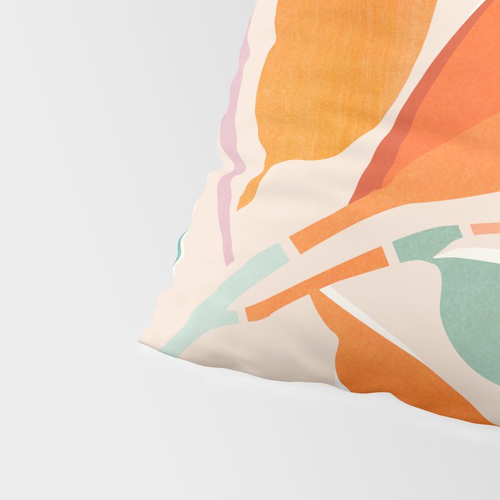 Rainbow Forest - Abstract Tree Painting Pillow Sham Gallery Image 4