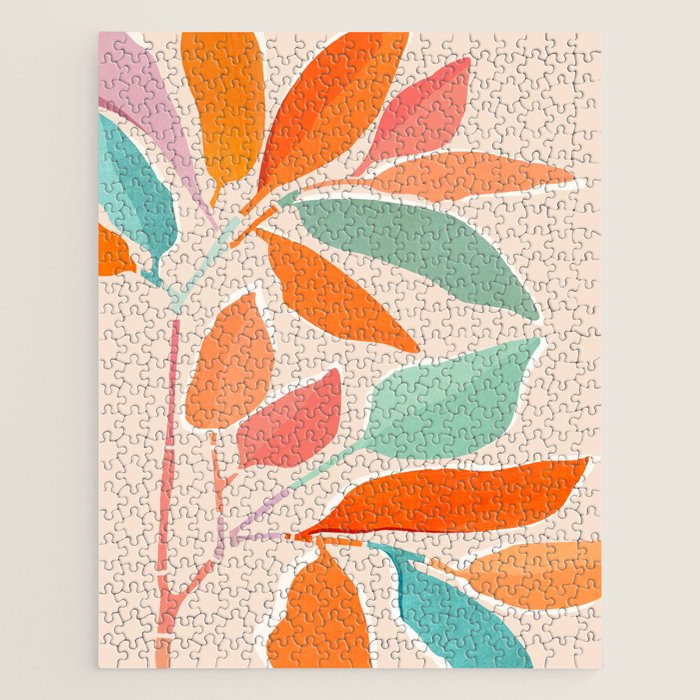 Rainbow Forest - Abstract Tree Painting Jigsaw Puzzle Gallery Image 1