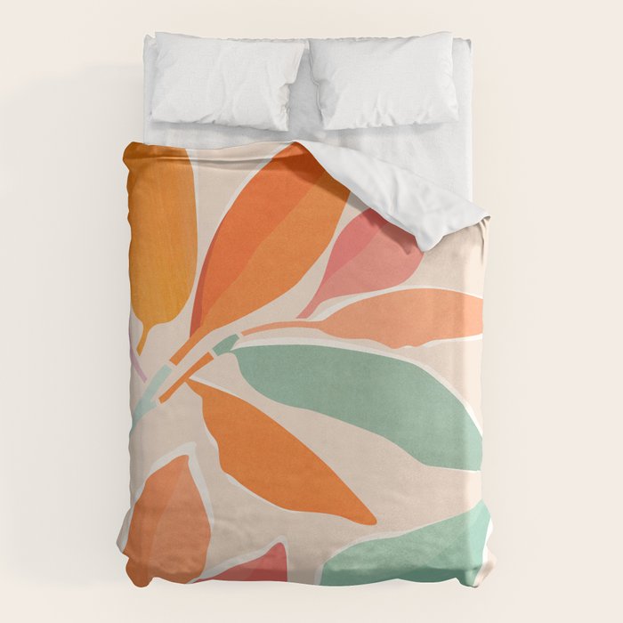 Rainbow Forest - Abstract Tree Painting Duvet Cover Gallery Image 6