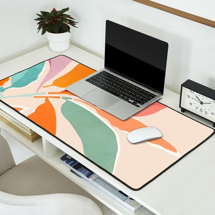 Rainbow Forest - Abstract Tree Painting Desk Mat Gallery Image 2