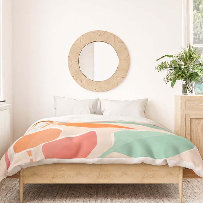 Rainbow Forest - Abstract Tree Painting Duvet Cover Gallery Image 3
