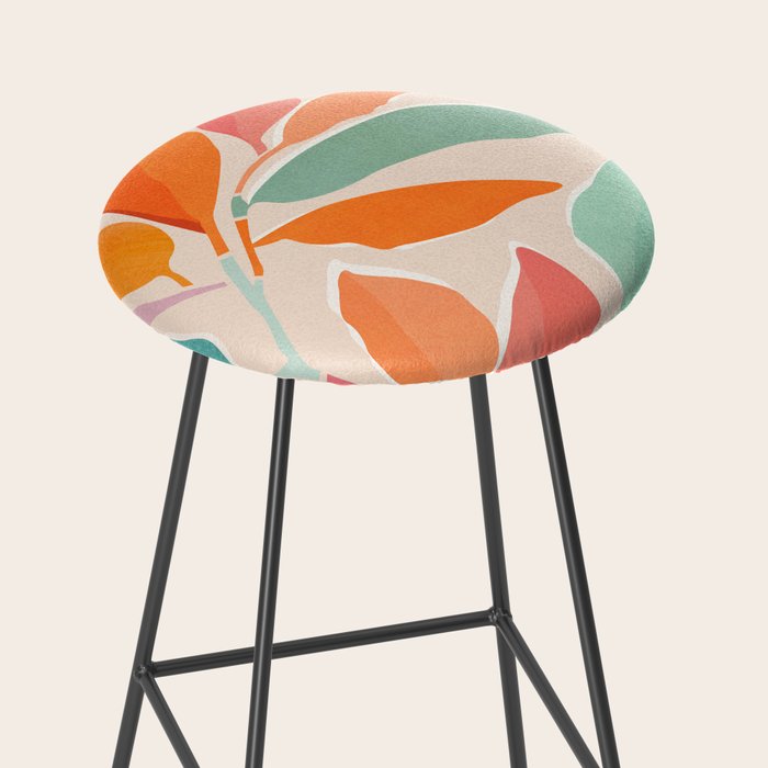 Rainbow Forest - Abstract Tree Painting Stool Gallery Image 2