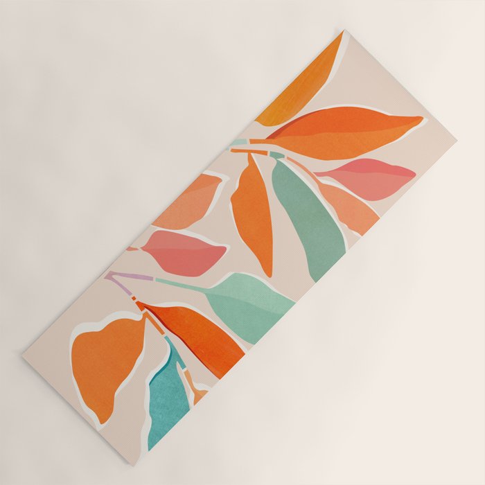 Rainbow Forest - Abstract Tree Painting Yoga Mat Gallery Image 1