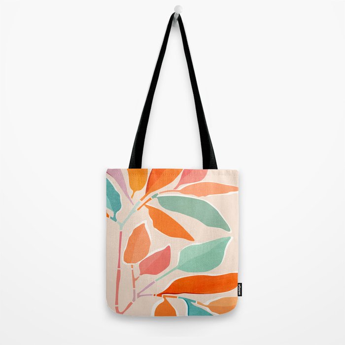 Rainbow Forest - Abstract Tree Painting Tote Bag Gallery Image 2