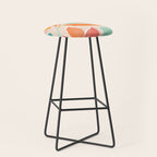 Rainbow Forest - Abstract Tree Painting Stool Gallery Image 1