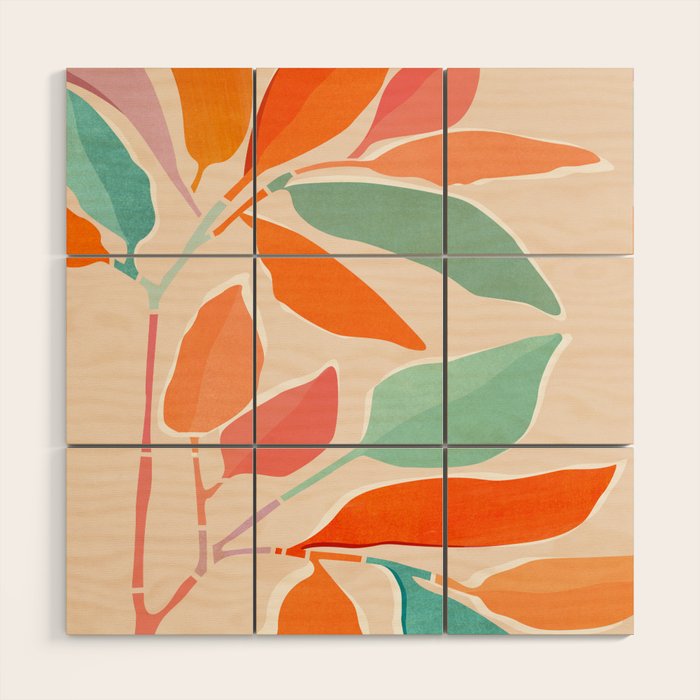 Rainbow Forest - Abstract Tree Painting Wood Wall Art Gallery Image 1