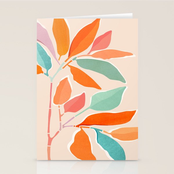 Rainbow Forest - Abstract Tree Painting Stationery Card Gallery Image 2