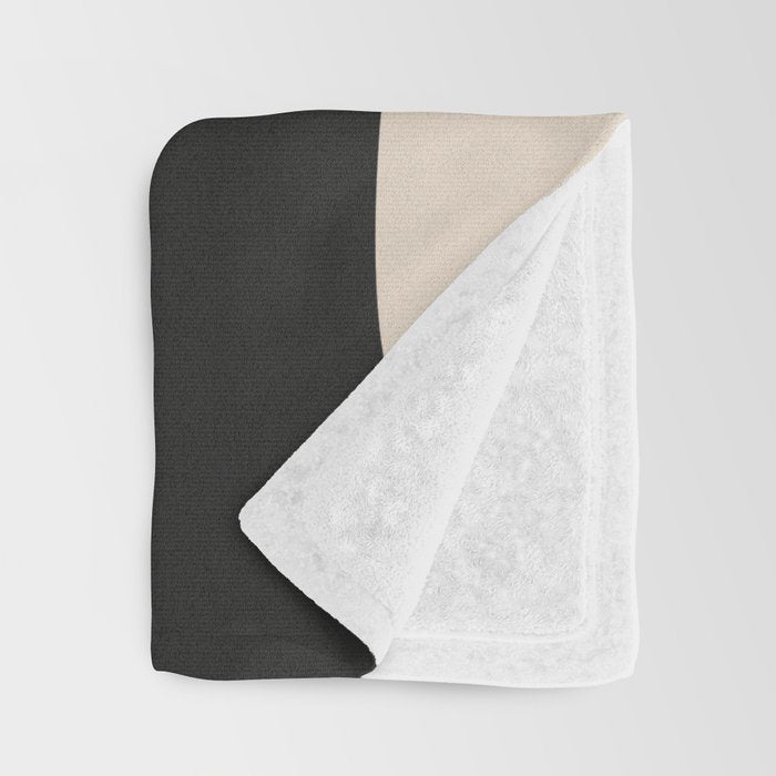 Modern Black And White Abstract Art 5 Throw Blanket Gallery Image 3