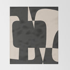 Modern Black And White Abstract Art 5 Throw Blanket Gallery Image 2