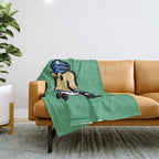 Here comes the dog pawlice Throw Blanket Gallery Image 1