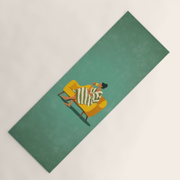 Quiet Coffee Moment at Home Yoga Mat Gallery Image 1