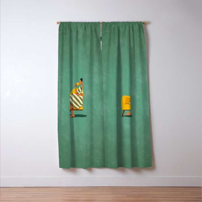 Quiet Coffee Moment at Home Window Curtain Gallery Image 3
