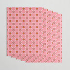 Pink Smiley Face Checkerboard Wrapping Paper Gallery Image 3