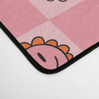 Pink Smiley Face Checkerboard Desk Mat Gallery Image 4