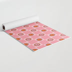 Pink Smiley Face Checkerboard Yoga Mat Gallery Image 2