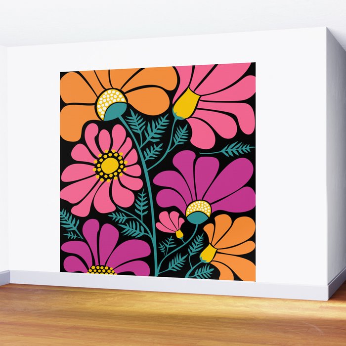 70s Disco Garden Wall Mural Gallery Image 2