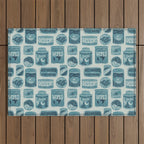 Vagabondâs Cupboard - dusty blue Outdoor Rug Gallery Image 1