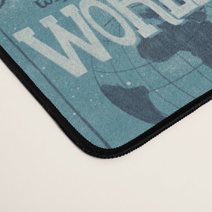Vagabondâs Cupboard - dusty blue Desk Mat Gallery Image 4