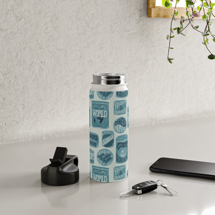 Vagabondâs Cupboard - dusty blue Water Bottle Gallery Image 4