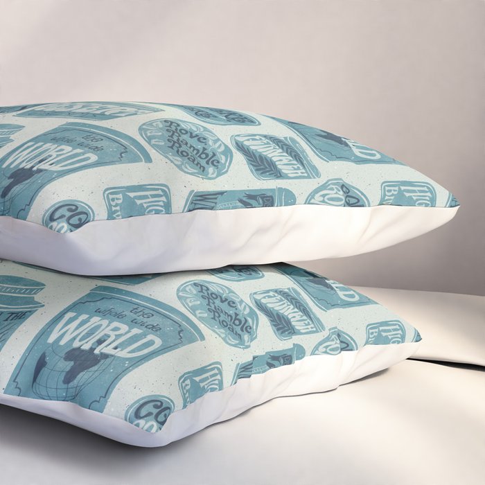 Vagabondâs Cupboard - dusty blue Pillow Sham Gallery Image 3