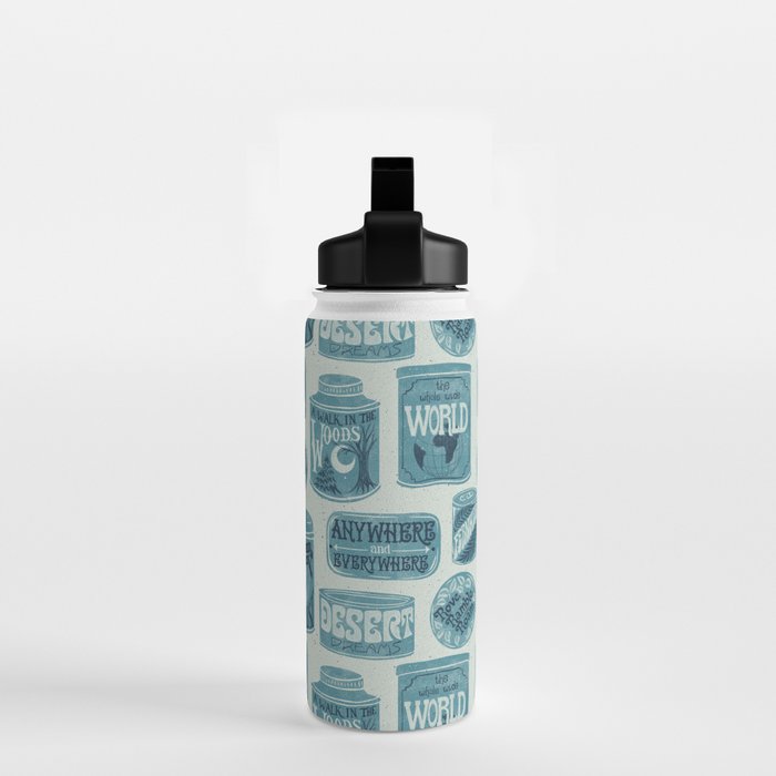 Vagabondâs Cupboard - dusty blue Water Bottle Gallery Image 2