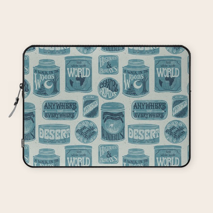 Vagabondâs Cupboard - dusty blue Laptop Sleeve Gallery Image 1