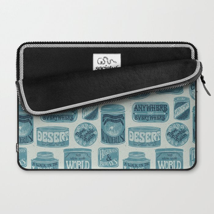 Vagabondâs Cupboard - dusty blue Laptop Sleeve Gallery Image 2