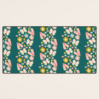 Floral Stripe Desk Mat Gallery Image 3