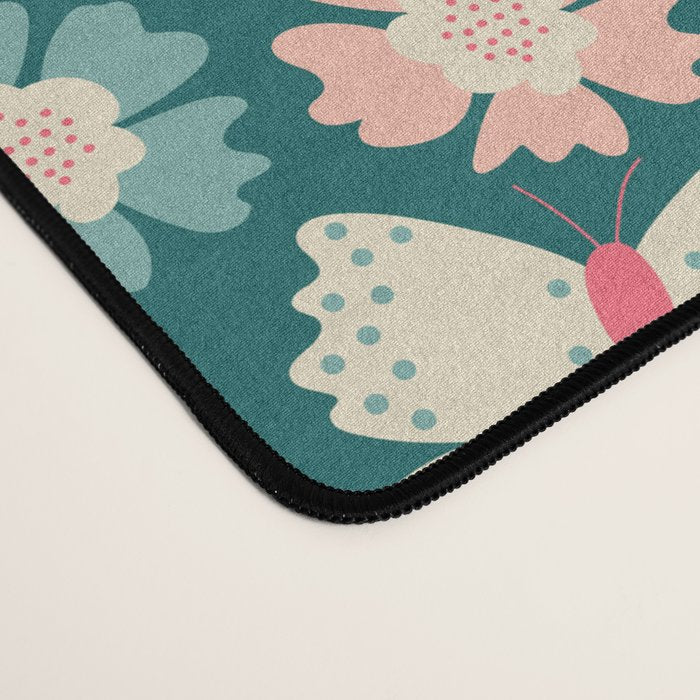 Floral Stripe Desk Mat Gallery Image 4
