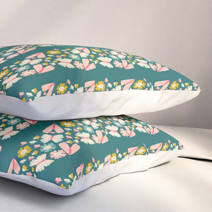 Floral Stripe Pillow Sham Gallery Image 3