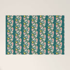 Floral Stripe Welcome Mat Gallery Image 1