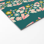 Floral Stripe Welcome Mat Gallery Image 2