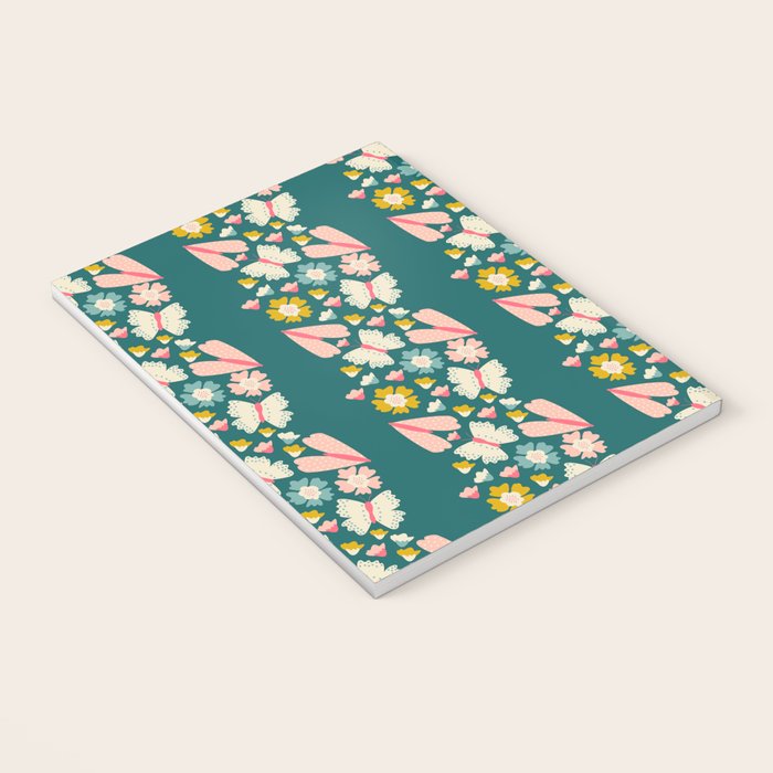 Floral Stripe Notebook Gallery Image 3