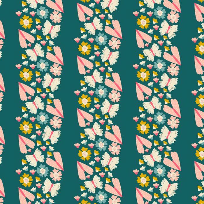 Floral Stripe Coffee Mug Gallery Image 2