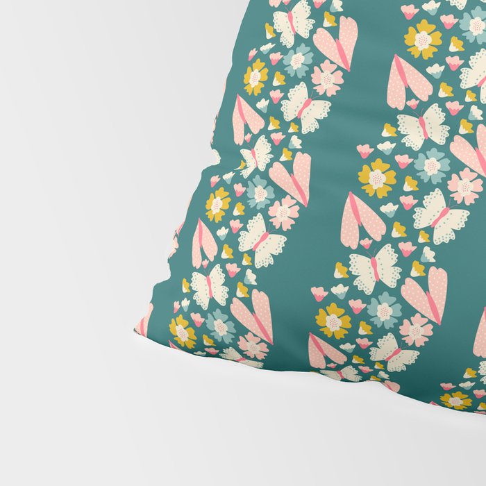 Floral Stripe Pillow Sham Gallery Image 4