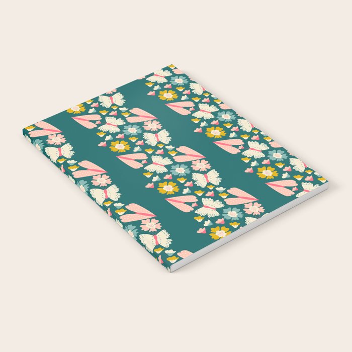 Floral Stripe Notebook Gallery Image 2
