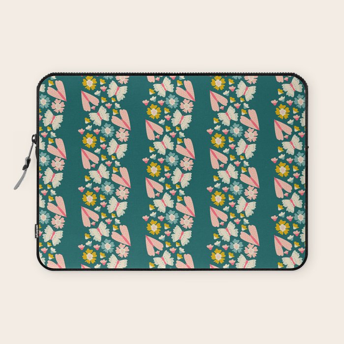 Floral Stripe Laptop Sleeve Gallery Image 1
