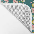 Floral Stripe Bath Mat Gallery Image 2
